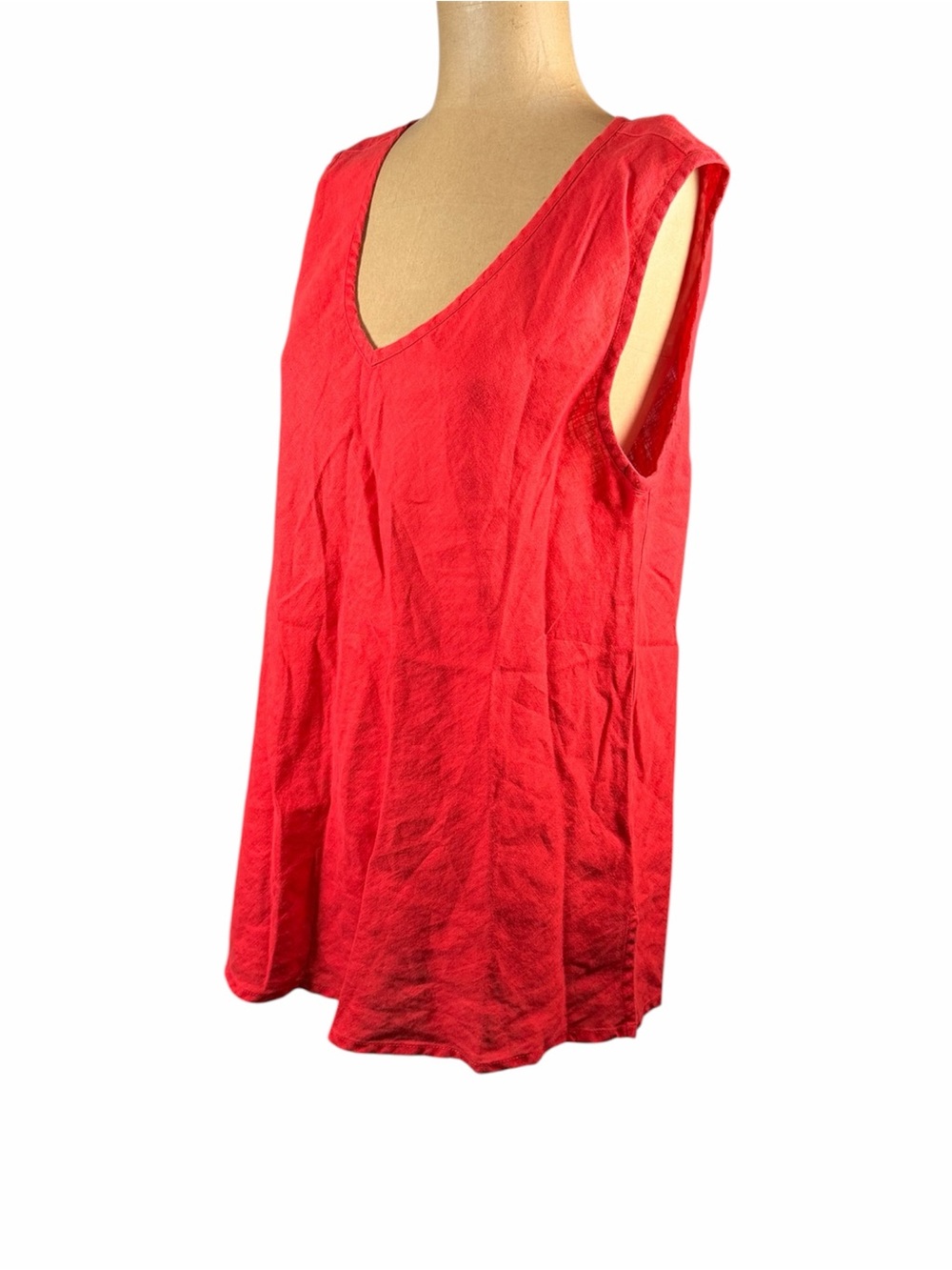 FLAX 100% Linen Red Tank